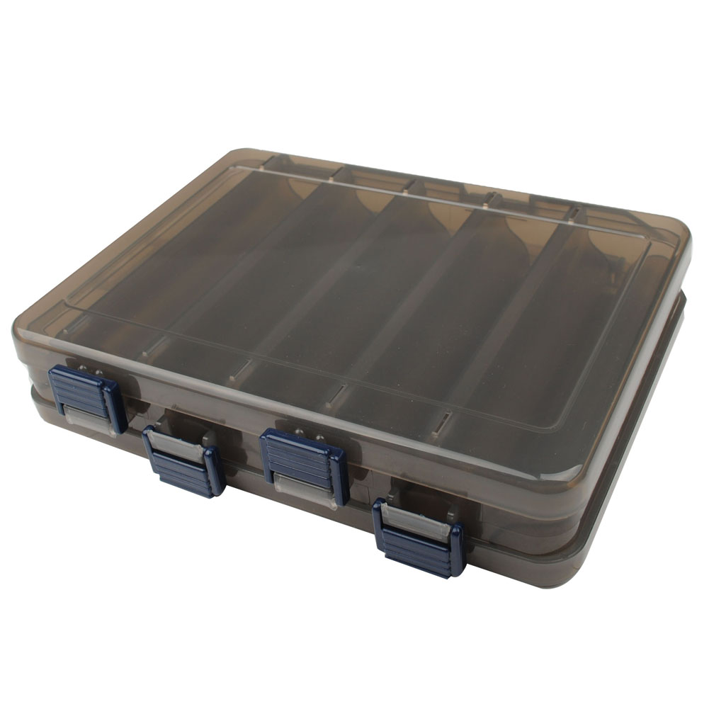 Fishing Lure Tackle Box Large 12-Compartment Double-sided Saltwater