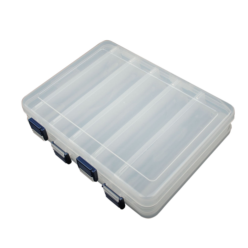 Yoshikawa Saltwater Fishing Tackle Lure Box Large 12 Compartments White Double-side