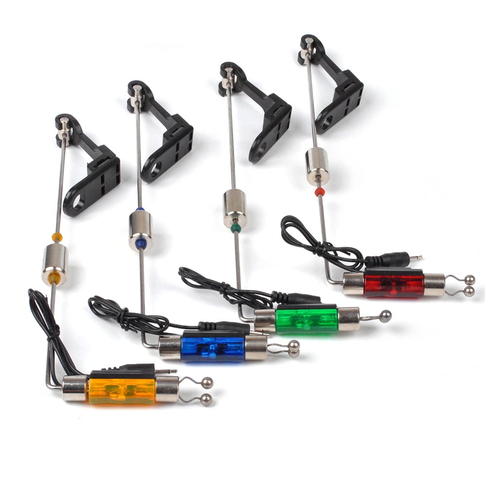Lot 4 Illuminated Swingers Hangers Indicators Carp for Fishing Bite Alarm