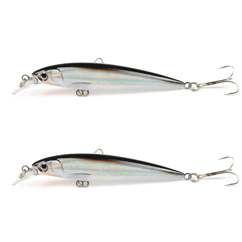 Yoshikawa Saltwater Fishing Lures Assortment 2 Trolling Minnow Rap 140mm 22g Black Silver Salmon