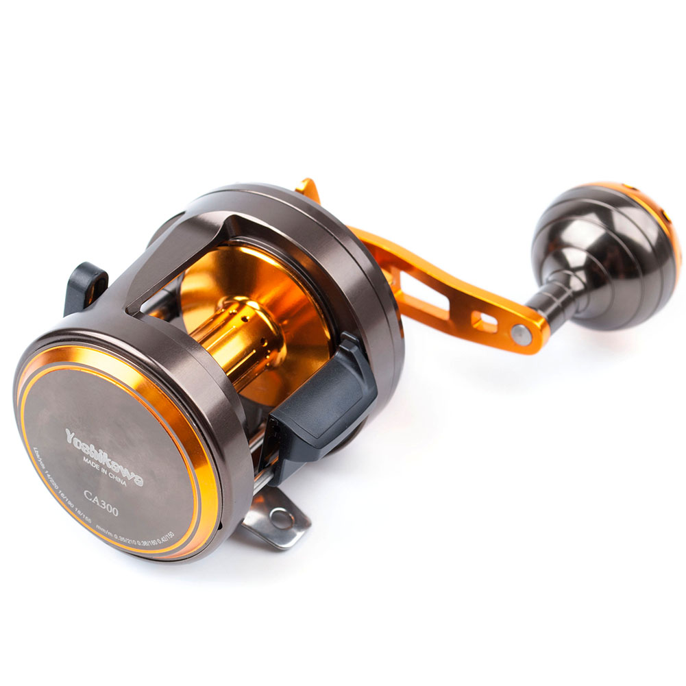 Yoshikawa Saltwater Fishing Full-Aluminum Round Casting Reel Right Hand 10 Stainless Steel Ball Bearing 5.5:1 Surfcasting Trolling Extra Strong