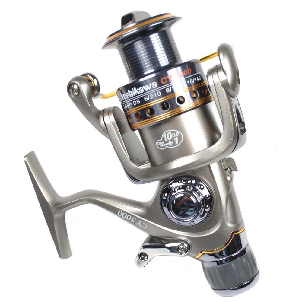 Yoshikawa Bass Fishing Spinning Reel Bait Feeder Runner Aluminum Spool Handle 11 Ball Bearings CY3000
