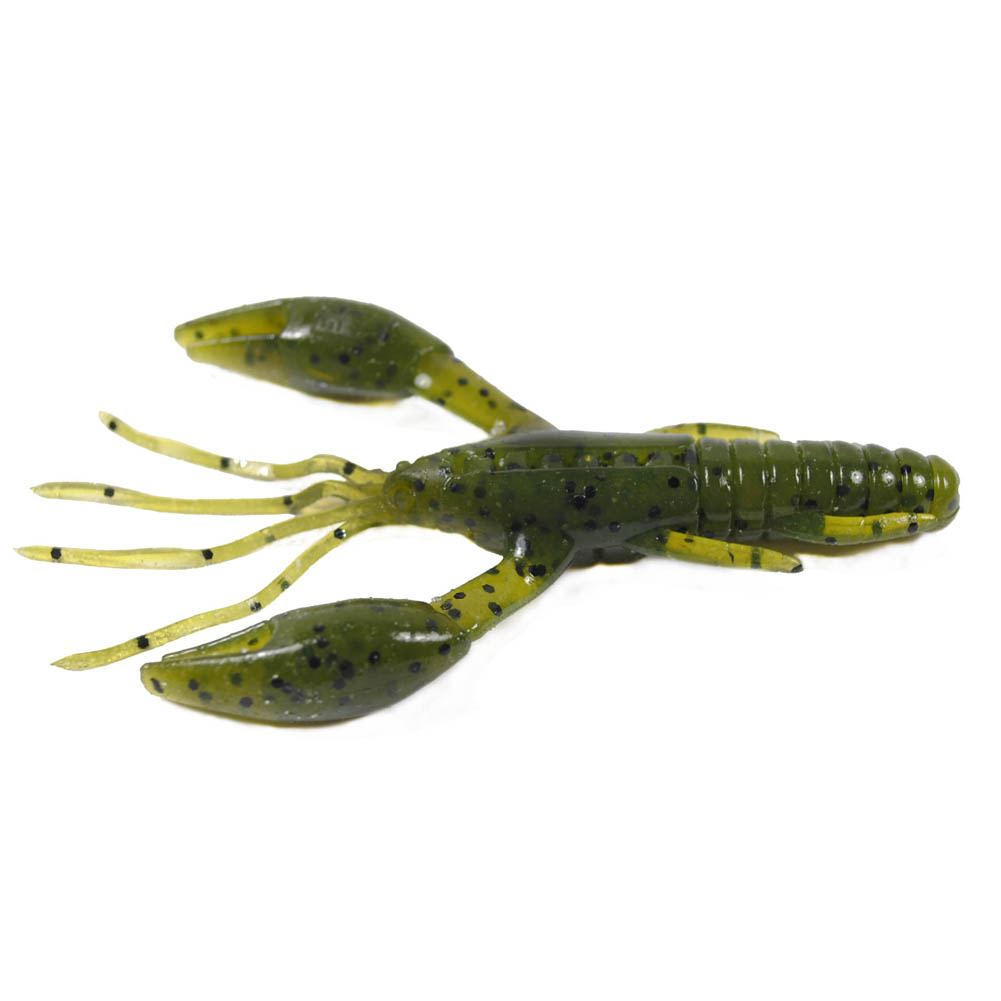 Yoshikawa Bass Freshwater Fishing Lure Craws 3" Scented Salted Soft Plastic Watermelon (pack of 6)