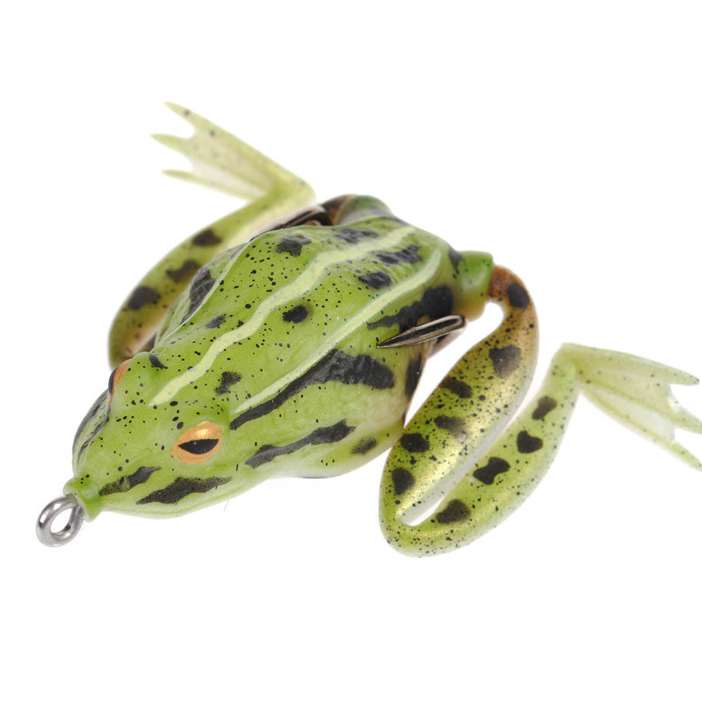 Yoshikawa Fishing Hollow Body Frog Topwater Soft Plastic Bait Silicone Rubber Lure 16g Twin Hooks 6/0 Walk the Dog Bass