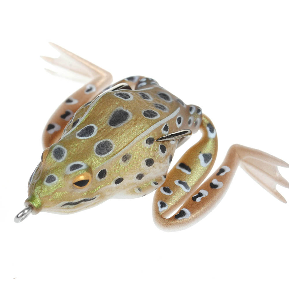 Yoshikawa Fishing Frog Hollow Body Soft Belly Topwater Surface Soft Plastic Bait 16g Twin Hooks 6/0
