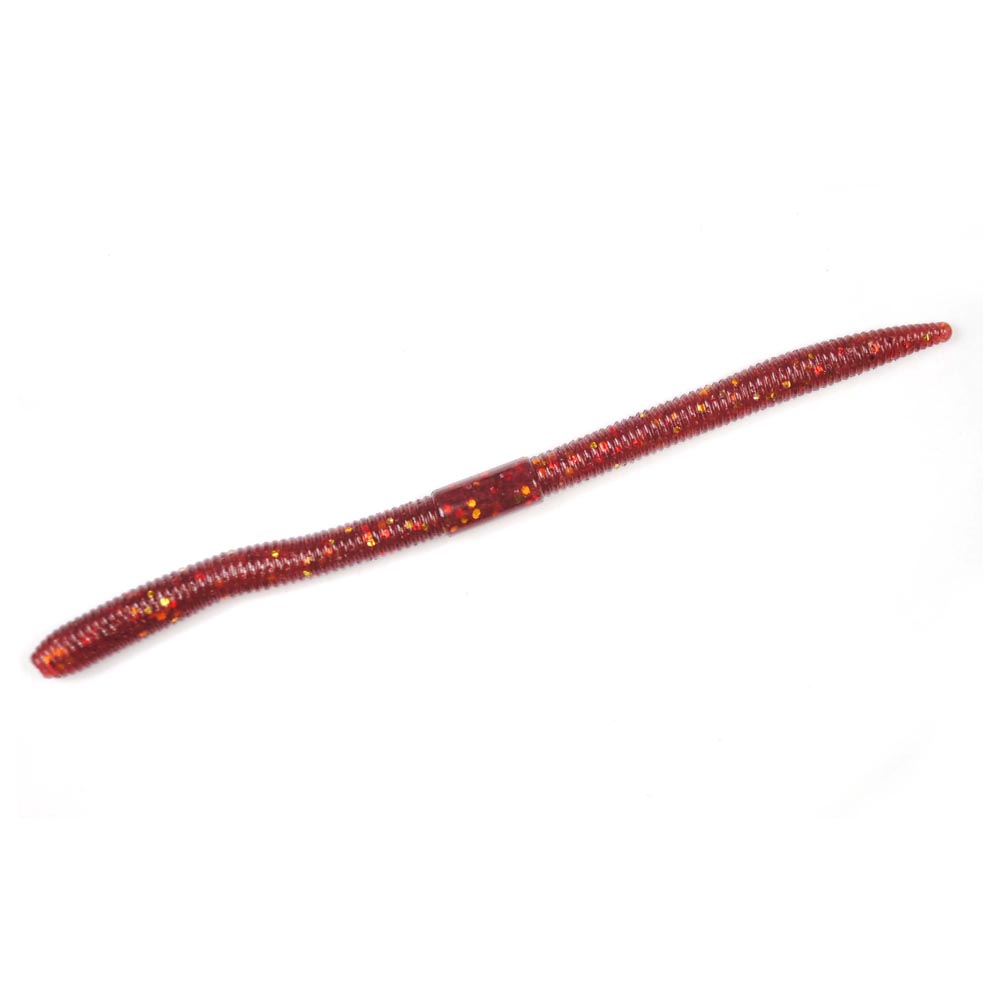 Yoshikawa Fishing Wacky Worm Kit Soft Plastic Lures Lot 5" Drop Shot Bass Browny Red (Pack of 10)