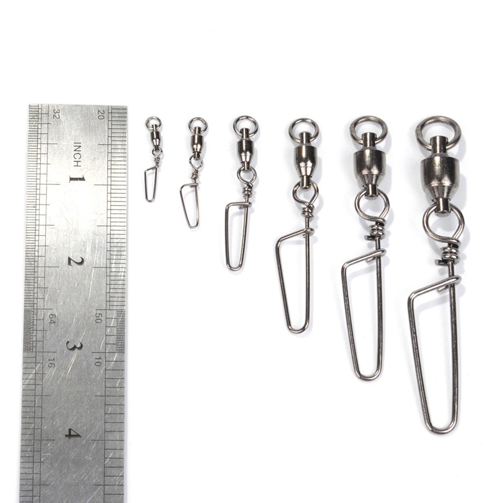 Yoshikawa Fishing Saltwater Ball Bearing Swivel Coastlock Snap Size 8 198Lbs (pack of 20)