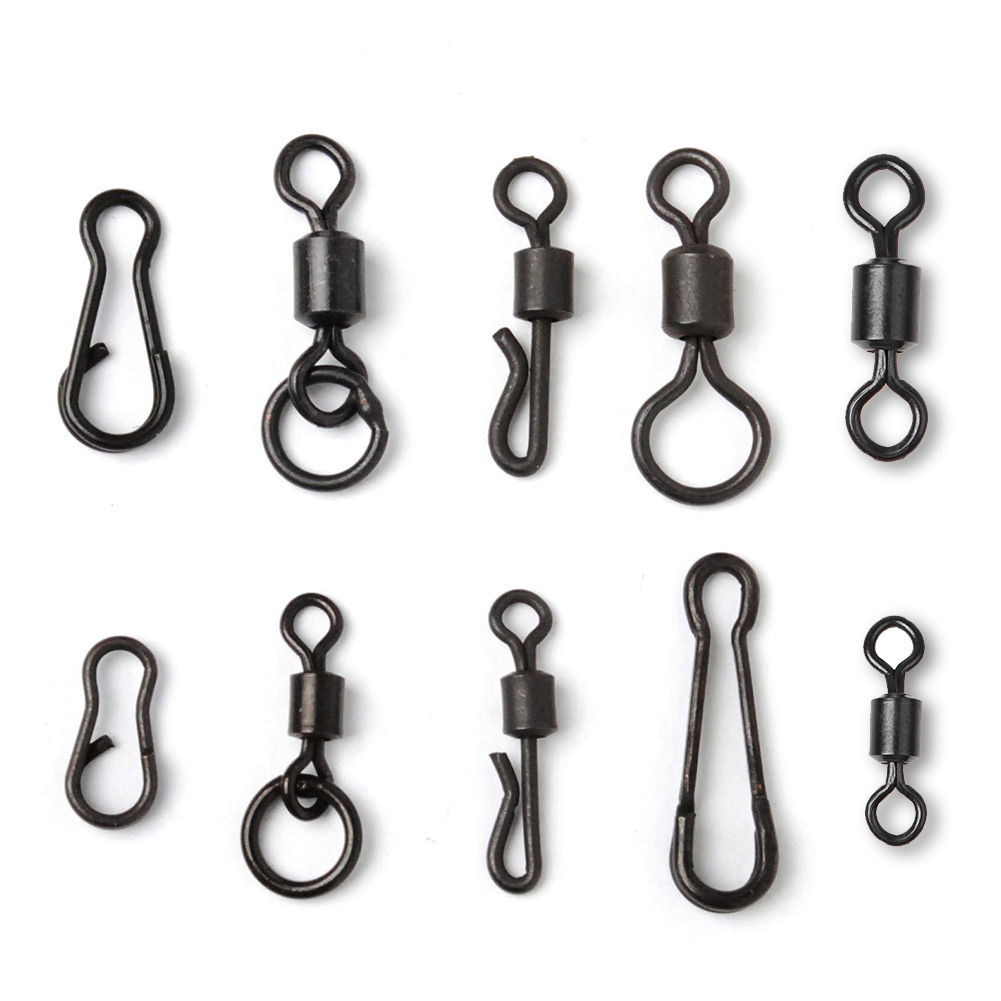 Yoshikawa Fishing Swivel Hawaii Snap Quick Link Carp Rig Terminal Tackle Medium(pack of 100)